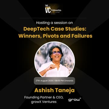 Cover Image for DeepTech Case Studies: Winners, Pivots and Failures with Mr. Ashish Taneja