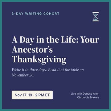 Cover Image for A Day in the Life: Your Ancestor's Thanksgiving