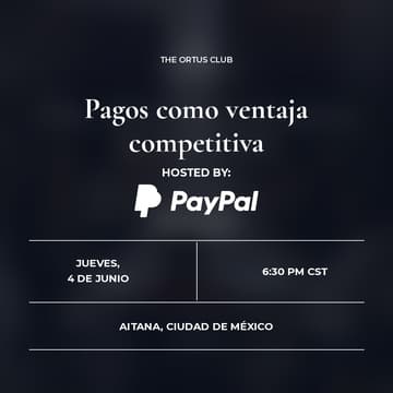 Cover Image for Invitación: Cena ejecutiva sobre pagos como ventaja competitiva — 4 de junio, CDMX
