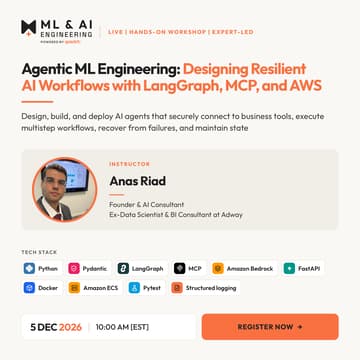 Cover Image for Agentic ML Engineering: Designing Resilient AI Workflows with LangGraph, MCP, and AWS