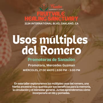 Cover Image for Promotoras de Sanación: Usos múltiples del romero