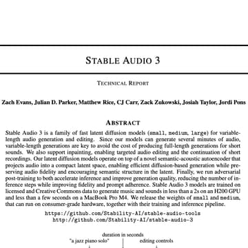 Foto de portada de Frontier Tower AI Paper Reading Club - Week 19 - Stable Audio 3