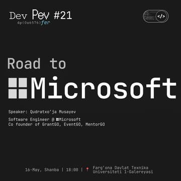 Cover Image for DevPev meetup #21 - Road to Microsoft