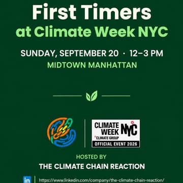 Cover Image for First Timers at Climate Week NYC