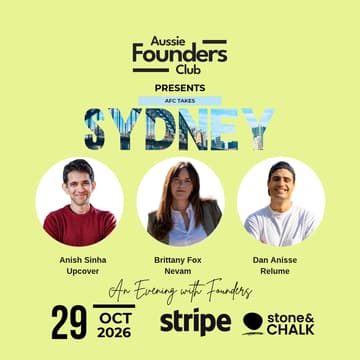 Cover Image for ✈️ AFC takes Sydney: An Evening With the Founders Who’ve Actually Lived It