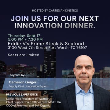 Cover Image for Cartesian Kinetics Innovation Dinner Series in Dallas
