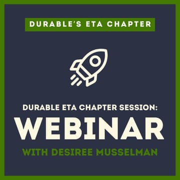 Cover Image for Durable ETA Chapter Session: Webinar with Desiree Musselman