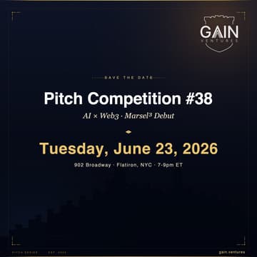 Cover Image for 🎙 Pitch Competition #38 by Ga^3in VC | AI & Web3