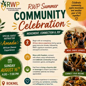 Cover Image for RWP SUMMER COMMUNITY CELEBRATION with Kelvin feat. Amadu