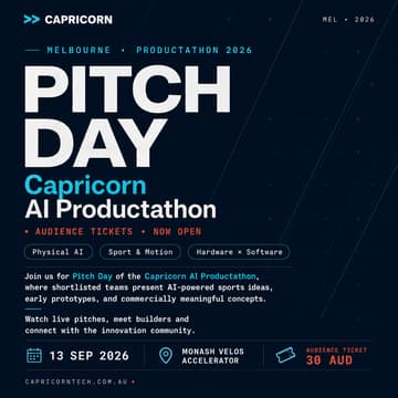 Cover Image for Capricorn Physical AI × Sports Competition 2026 | Pitch Day