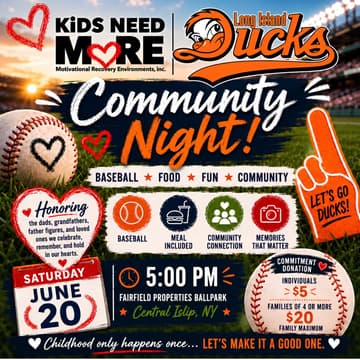 Cover Image for KiDS NEED MoRE LI Ducks Night | Honoring Our Dads