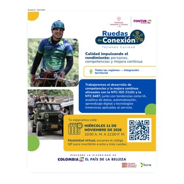 Cover Image for Calidad impulsando el rendimiento: personas, competencias y mejora continua Todas las regiones (rueda de cobertura nacional)