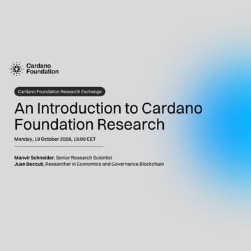 Cover Image for An Introduction to The Cardano Foundation Research Exchange