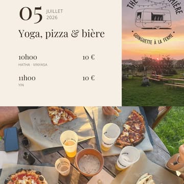 Cover Image for Yoga, pizza & bière (Hatha/Vinyasa)