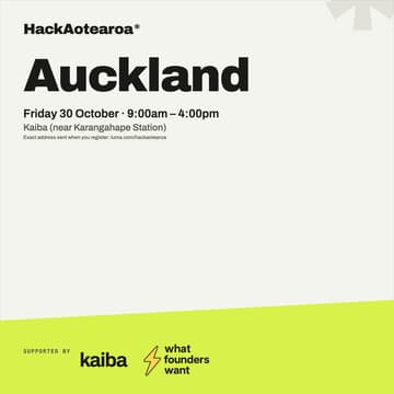 Cover Image for HackAotearoa [AKL]: Co-working for startup builders