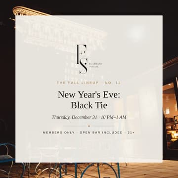 Cover Image for No. 11 — New Year's Eve: Black Tie 🥂