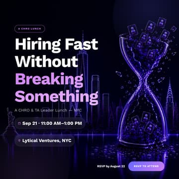 Cover Image for Hiring Fast Without Breaking Something: A CHRO Lunch