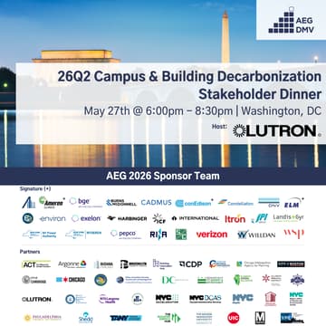 Cover Image for 26Q2 DMV Dinner: Campus & Building Decarbonization