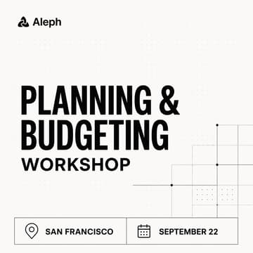 Cover Image for Aleph Planning & Budgeting Workshop: San Francisco