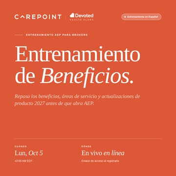 Cover Image for Devoted Health · Entrenamiento de Beneficios 2027 (Español)