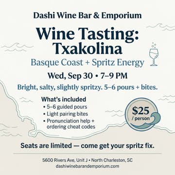 Cover Image for Wine Tasting: Txakolina (Basque Coast + Spritz Energy)