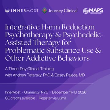 Cover Image for A Three-Day Clinical Training with Andrew Tatarsky, PhD & Casey Paleos, MD