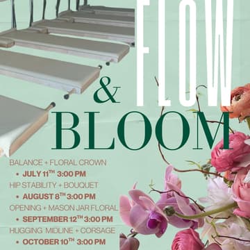 Cover Image for Flow + Bloom (Posture, Chest & Spine Align) + Mason Jar Floral Decor)