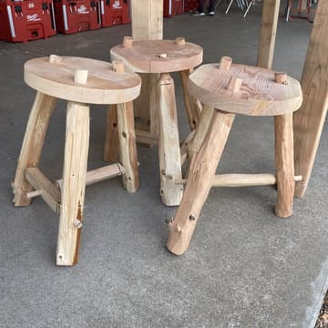 Cover Image for Build a Three-Legged Stool w/Piper and Cai
