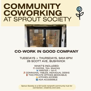 Cover Image for Community Coworking at Sprout Society
