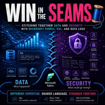 Cover Image for Win in the Seams 🧵 Stitching Together Data and Security with Microsoft Fabric, KQL, and Data Logs