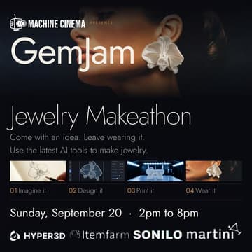 Cover Image for 💎GemJam: Use AI to Make & 3D Print Jewelry in One Night!