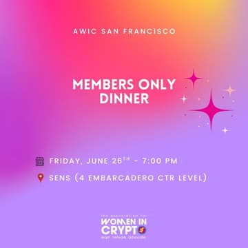 Cover Image for AWIC San Francisco Members-Only Dinner