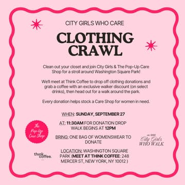 Cover Image for The Pop-Up Care Shop x City Girls Who Care Clothing Crawl