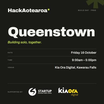 Cover Image for HackAotearoa [Southern Lakes]: Co-working for startup builders