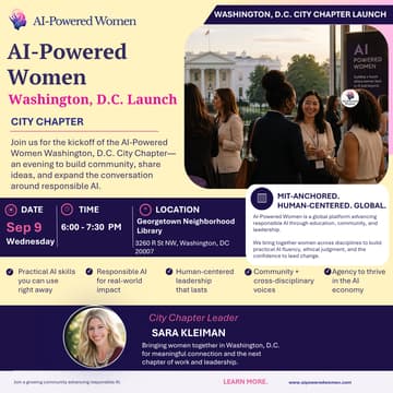 Cover Image for AI-Powered Women - Washington, D.C. City Chapter Launch