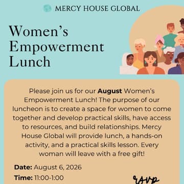 Cover Image for Mercy House Global's Womens Empowerment Lunch