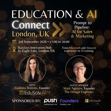 Cover Image for Education & AI Connect: Prompt to Pipeline - AI for Sales & Marketing (After Hours)