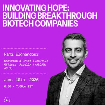 Cover Image for Innovating Hope: Building Breakthrough Biotech Companies with Rami Elghandour of Arcellx (NASDAQ: ACLX)