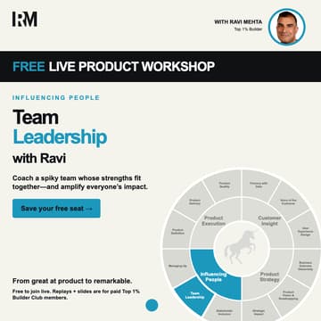 Cover Image for FREE LIVE with Ravi Mehta: Team Leadership — Become a Top 1% Builder