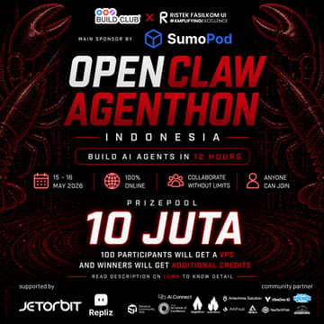 Cover Image for OpenClaw Agenthon Indonesia - Build AI Agents in 12 Hours
