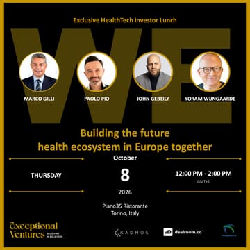 Cover Image for Pre-register your interest - Exclusive HealthTech Investor Lunch with panoramic views