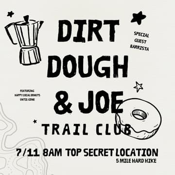 Cover Image for DIRT DOUGH & JOE TRAIL CLUB