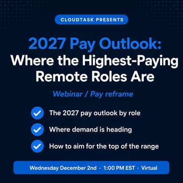 Cover Image for 2027 Pay Outlook: Where the Highest-Paying Remote Roles Are — Wed, Dec 2, 1:00 PM EST
