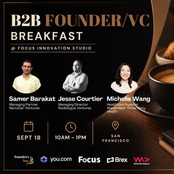 Cover Image for B2B Founder/VC Breakfast @ Focus Innovation Studio