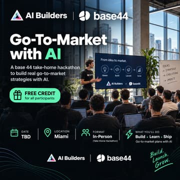 Cover Image for AI Builders Miami - AI for GTM & Base 44
