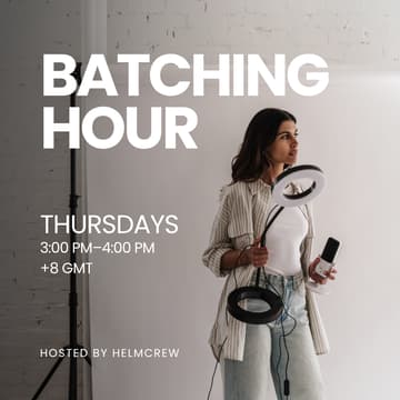 Cover Image for Batching Hour: A free weekly co-working session for founders