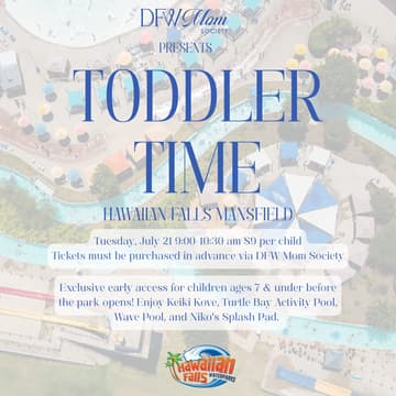 Cover Image for Toddler Time at Hawaiian Falls Mansfield