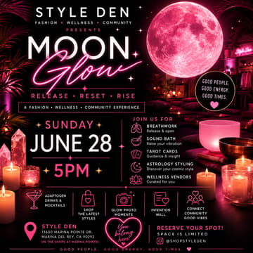 Cover Image for Moon Glow Social: Sound Bath, Astrology, Fashion At The Style Den