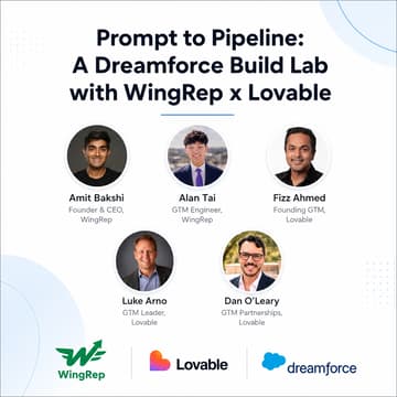 Cover Image for Prompt to Pipeline: A Dreamforce Build Lab with WingRep x Lovable