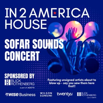 Cover Image for In2America House - Sofar Sounds Concert. Sponsored by Blick Rothenberg.